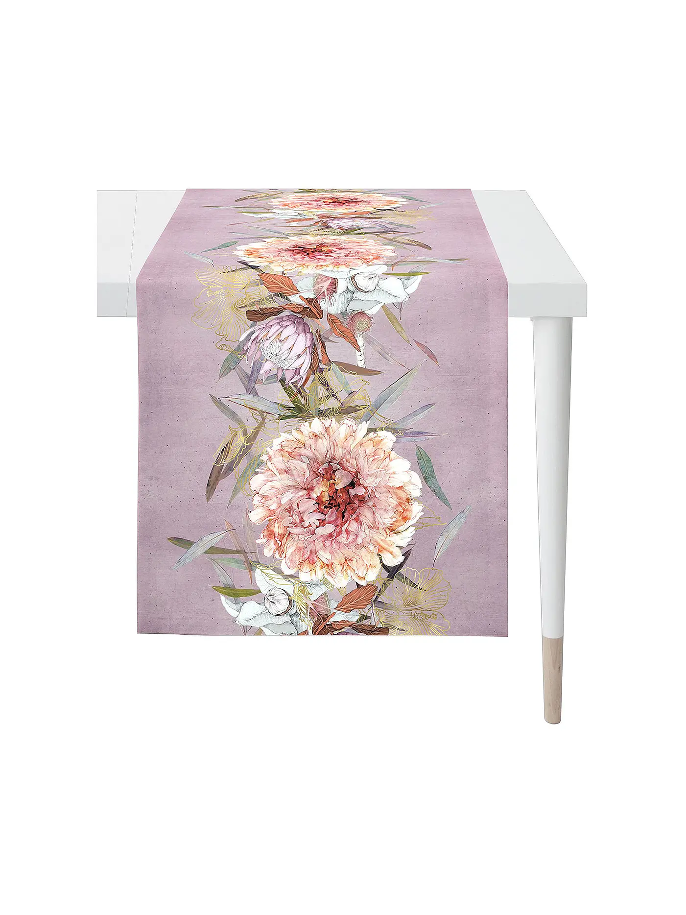 APELT | Tischläufer 48x140cm HERBSTZEIT türkis | beere